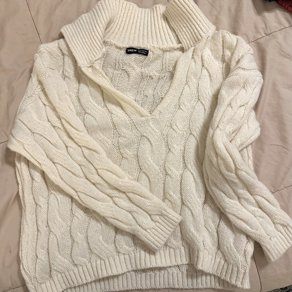 BOGO: Cable knit crop sweater